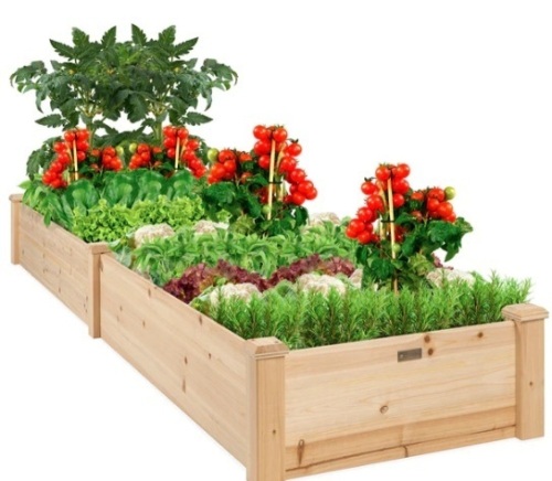 8x2ft Wooden Raised Garden Bed Planter for Garden, Lawn, Yard,NEW4.6 star rating - Lot 70