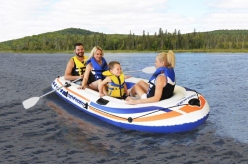  Pathfinder 2 Person Inflatable Raft With Pump & Oars,NEW - Lot 105