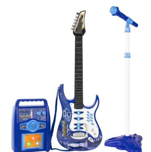 Kids Electric Guitar Toy Play Set w/ 6 Songs, Microphone, Ample Commerce Ret - Lot 14