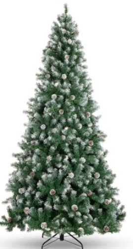 PRE LIT ARTIFICAL HINGED CHRISTMAS TREE,APPEARS NEW - Lot 186