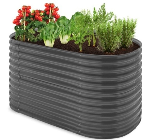 Raised Oval Garden Bed, Customizable Elevated Outdoor Metal Planter - 63in,APPEARS NEW - Lot 124