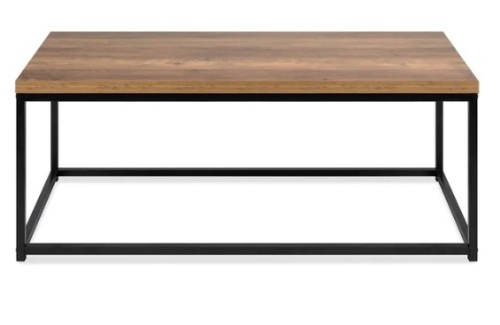 44in Modern Industrial Rectangular Wood Grain Coffee Table w/ Metal Frame,APPEARS NEW - Lot 154