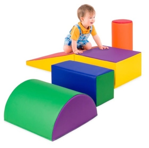 5-Piece Kids Climb & Crawl Soft Foam Shapes Structure Playset, Appears New - Lot 195
