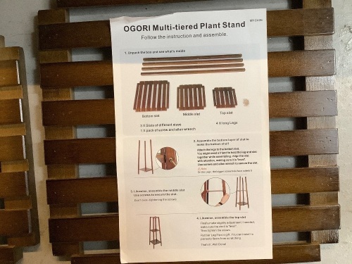 OGORI Multi-tiered Plant Stand, Appears New - Lot 216