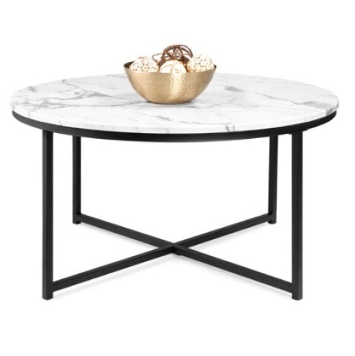 Round Coffee Table, 36in, Black - Lot 73