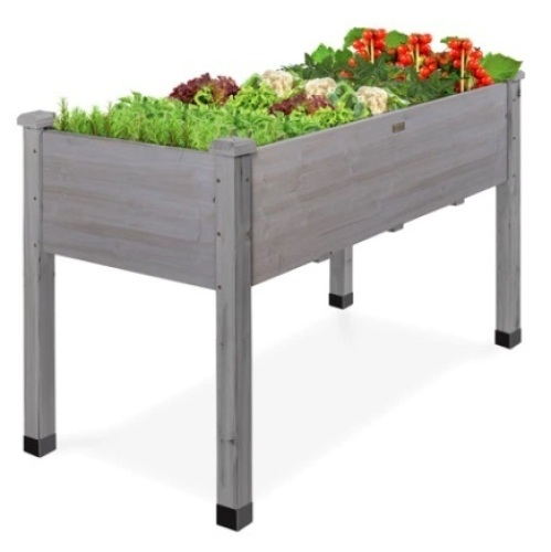 Elevated Wooden Planter Box, 48x24x30in - Lot 82