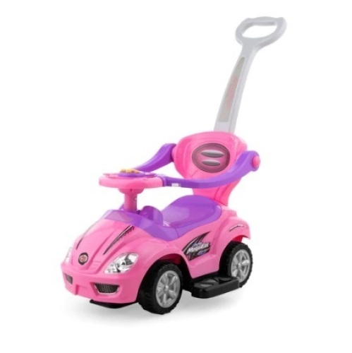 3-in-1 Kids Push Car, Pink - Lot 95