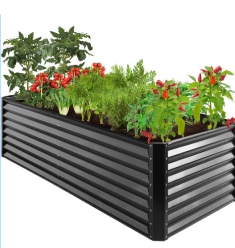 Outdoor Metal Raised Garden Bed for Vegetables, Flowers, Herbs - 8x4x2ft - Lot 26