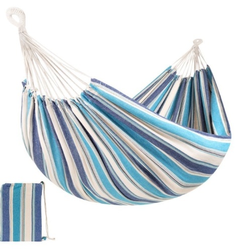 2-Person Brazilian-Style Double Hammock w/ Portable Carrying Bag, Ocean - Lot 43