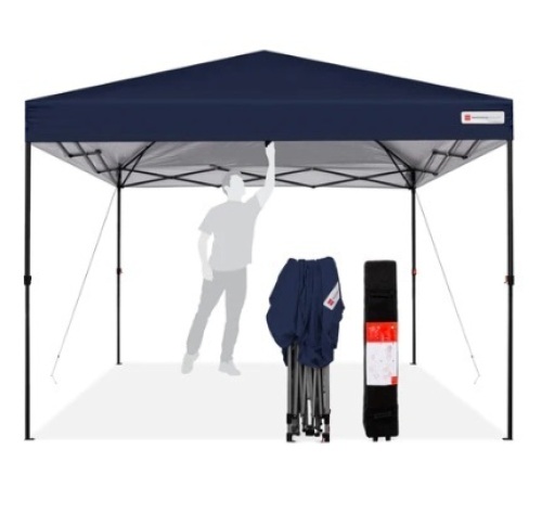 One-Person Setup Instant Pop Up Canopy, 10x10ft, Blue - Lot 55