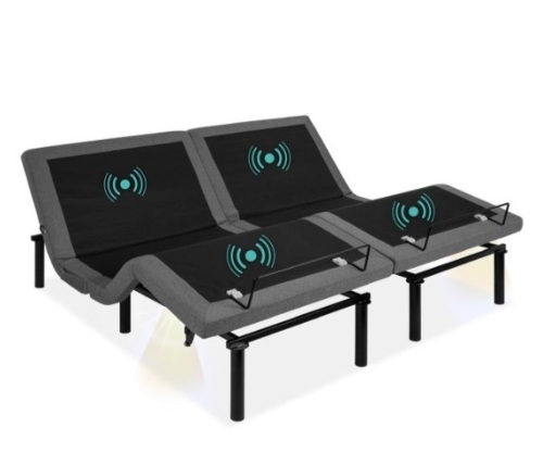 Adjustable Bed Base with Massage, Remote, USB Ports - Lot 109