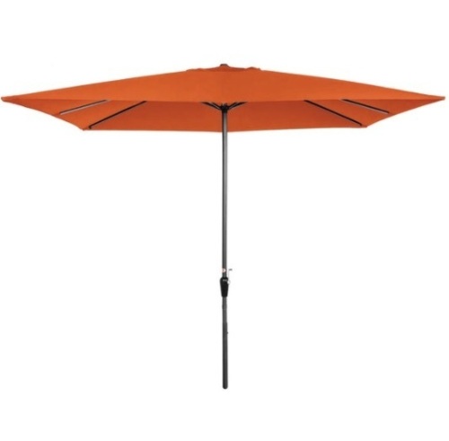 Rectangular Patio Umbrella w/ Easy Crank, UV-Resistant Fabric - 8x11ft - Lot 111