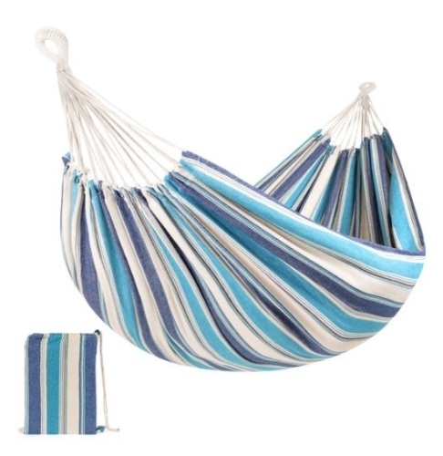 2-Person Brazilian-Style Double Hammock w/ Portable Carrying Bag, Ocean - Lot 124