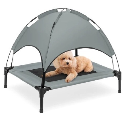 Elevated Cooling Dog Bed, 30in, Gray - Lot 156