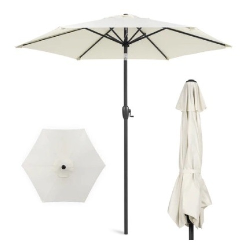 Outdoor Market Patio Umbrella, 7.5ft, Cream - Lot 167