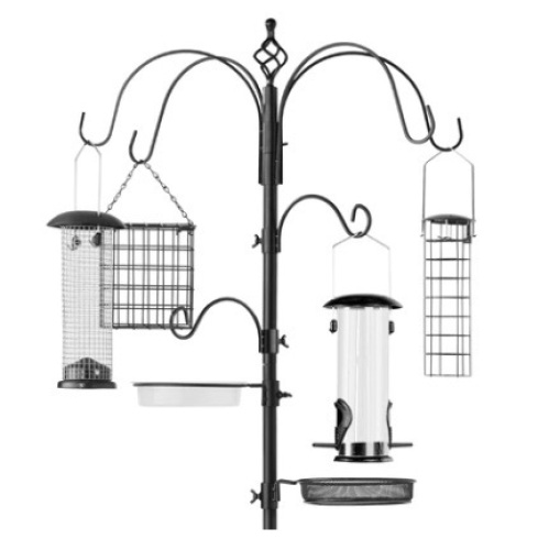 Bird Feeding Station, 89in, Black - Lot 170