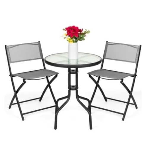 3-Piece Bistro Set, Gray - Lot 182