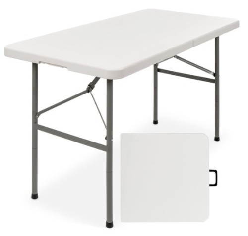 4ft Portable Folding Plastic Dining Table w/ Handle, Lock - Lot 201