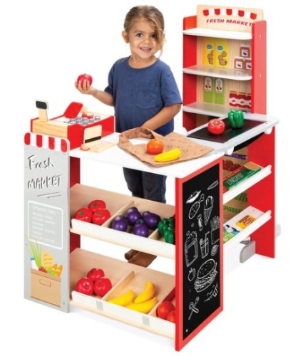 Kids Pretend Play Grocery Store Supermarket Toy Set w/ 40+ Accessories - Lot 205