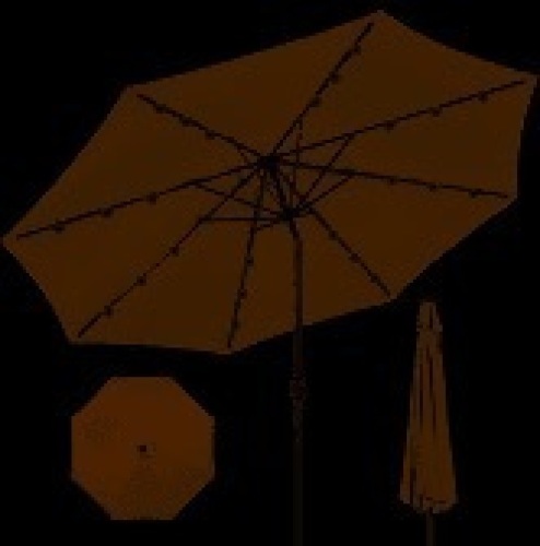 BCP. SKY. 4488. : 10 Ft - Solar LED Lighted  Patio Umbrella  W / Tilt  Adjustment UV - Resistant Fabric  - Lot 328