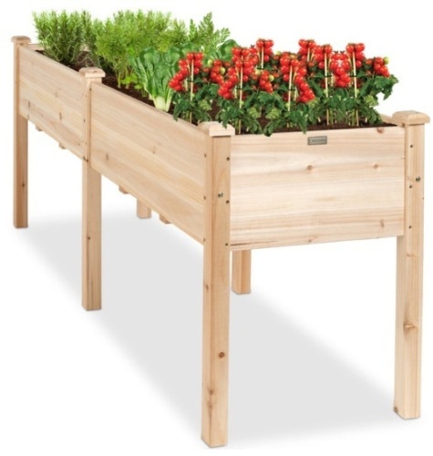 Raised Garden Bed, Elevated Wood Garden Planter Stand - 72x24x30in - Lot 222