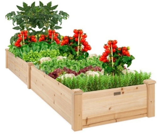 8x2ft Wooden Raised Garden Bed Planter for Garden, Lawn, Yard - Lot 229