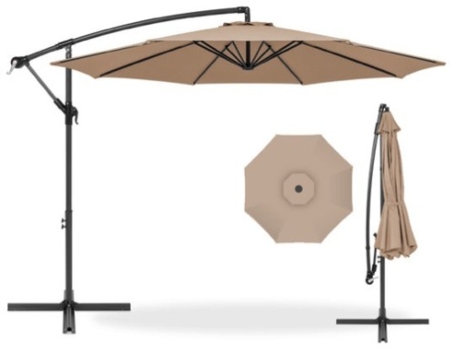Offset Hanging Patio Umbrella - 10ft, Tan - Lot 264