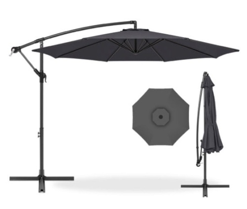 Offset Hanging Patio Umbrella - 10ft, Gray - Lot 280
