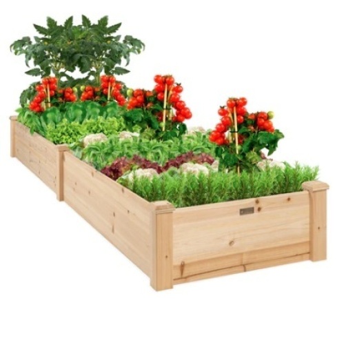 8x2ft Wooden Raised Garden Bed Planter - Lot 511