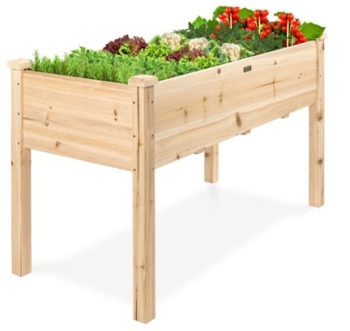 Raised Garden Bed, Elevated Wood Garden Planter Stand, 48x24x30 In. - Lot 373