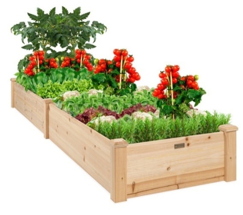 8x2ft Wooden Raised Garden Bed Planter for Garden, Lawn, Yard - Lot 422