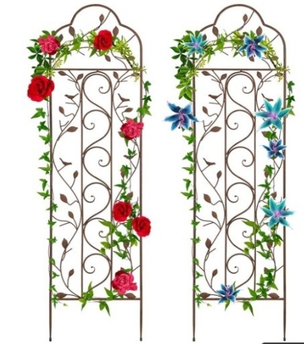Set of 2 Iron Arched Garden Trellis - Lot 445