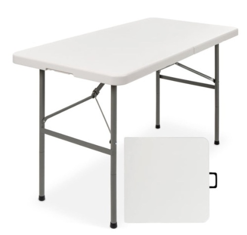 4ft Portable Folding Plastic Dining Table w/ Handle, Lock - Lot 447