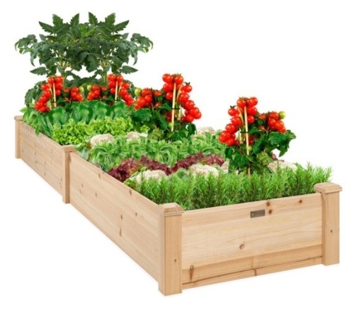 8x2ft Wooden Raised Garden Bed Planter for Garden, Lawn, Yard - Lot 483