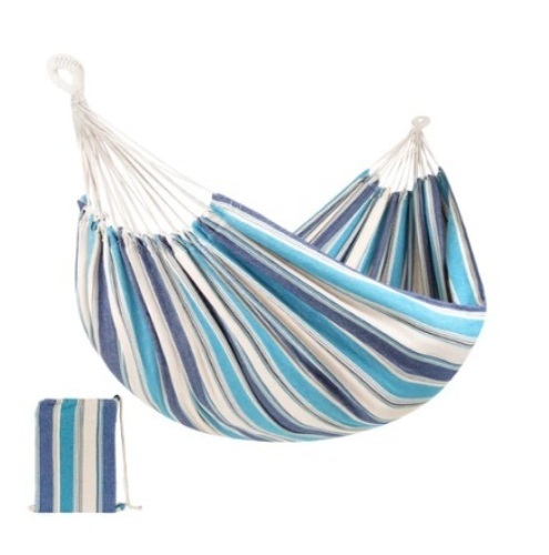 2-Person Brazilian-Style Double Hammock w/ Portable Carrying Bag, Ocean - Lot 495