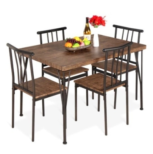 5-Piece Dining Table Furniture Set, Drift Brown - Lot 497