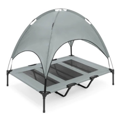 Elevated Cooling Dog Bed, 48in, Gray - Lot 546