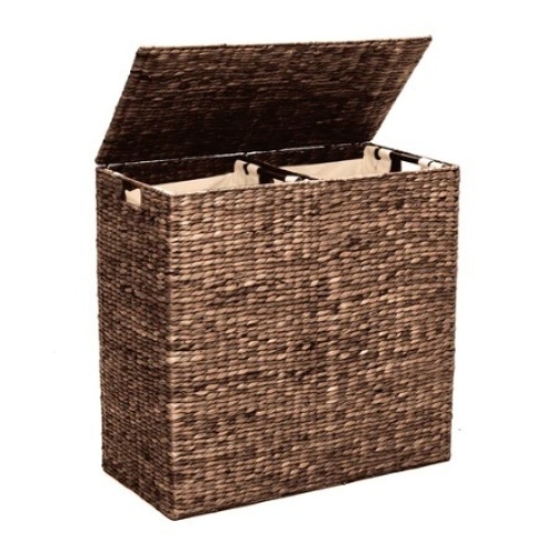 Extra Large Double Laundry Hamper, Espresso - Lot 548