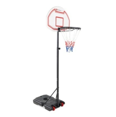 Kids Height-Adjustable Basketball Hoop, White - Lot 558