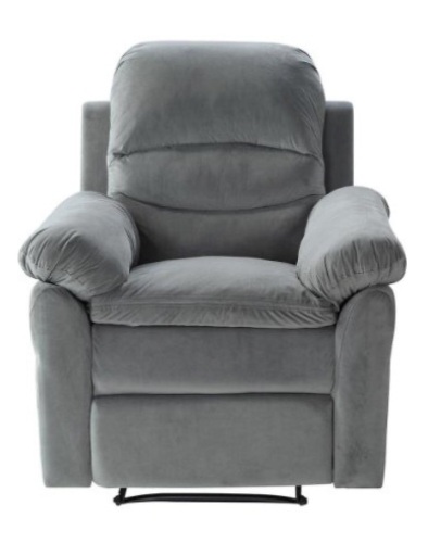 Microfiber Recliner Chair with Padded Seat, Dark Grey - Appears New  - Lot 128