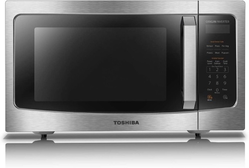 Toshiba ML-EM45PIT Microwave Oven with Origin Inverter Technology, 1.6 Cu.ft, Stainless Steel - E-Comm Return, Appears New  - Lot 138