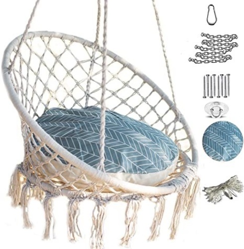 NOOKSTA Hammock Swing Chair with Cushion and Hanging Kit - E-Comm Return, Appears New  - Lot 271