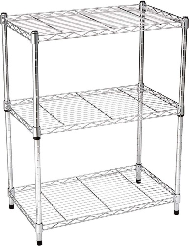 Amazon Basics 3-Shelf Adjustable, Heavy Duty Storage Shelving Unit - New/Unopened - Lot 346