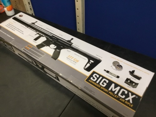 Sig Sauer MCX .177 Cal Co2 Powered 14x 24mm Scope Air Rifle, Flat Dark Earth - E-Comm Return, Appears New  - Lot 368