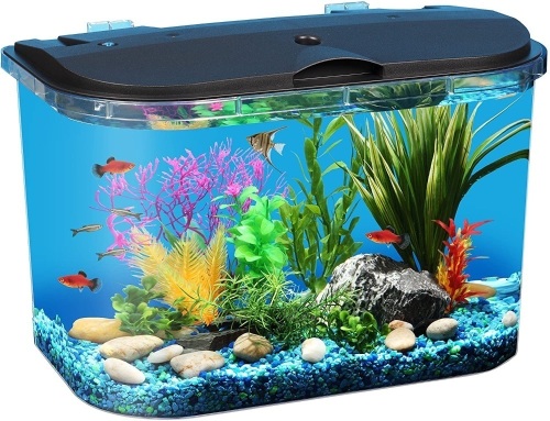 Koller Products PanaView 5-Gallon Aquarium Kit, Power Filter, LED Lighting with Multiple Colors - Appears New   - Lot 511