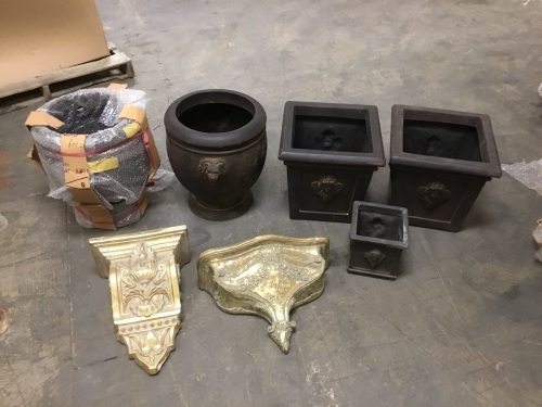 Lot of Decorative Planters - Used, Some Have Cosmetic Damage - Lot 593