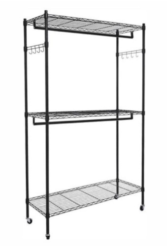 3 Tier Metal Garment Rack, Black - E-Comm Return - Lot 788