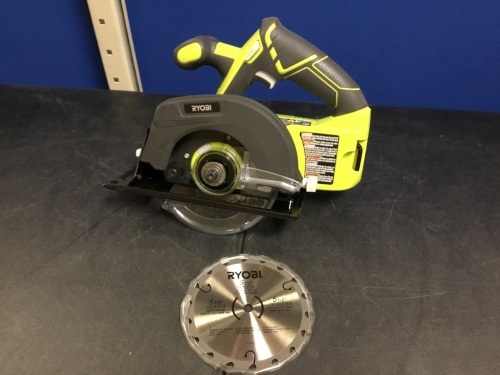 Ryobi One P505 18V Lithium Ion Cordless 5.5" 4700RPM Circular Saw, Battery Not Included - E-Comm Return, Appears New  - Lot 810
