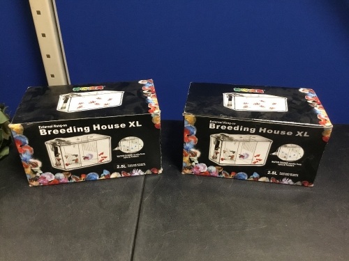 Lot of (2) Breeding House XL External Air Driven Breeding Box 2.5L - Appear New  - Lot 838