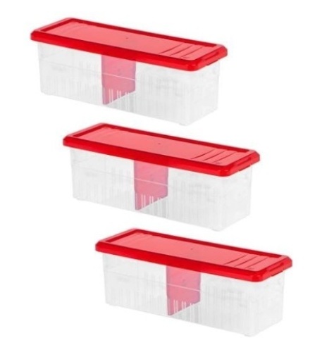 Iris Ribbon Storage Boxes, Set of 3 - Appear New - Lot 847